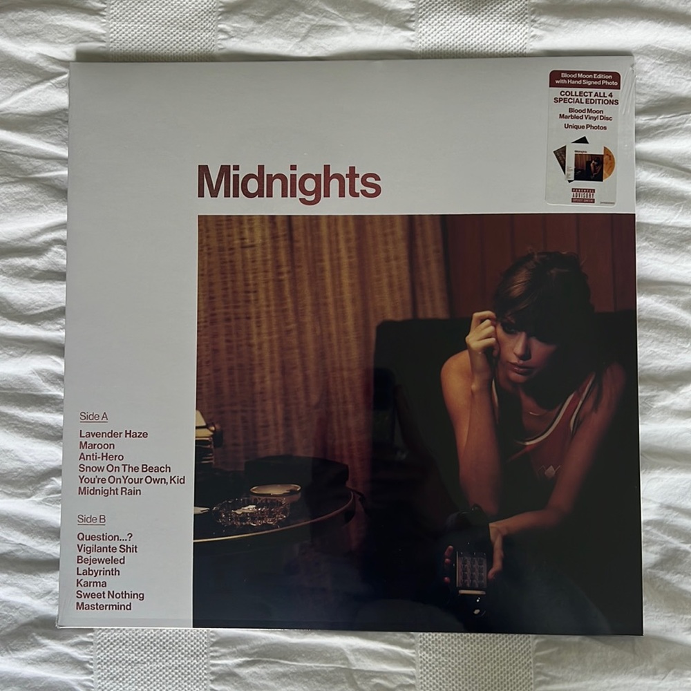 Midnights: Blood Moon Edition Vinyl with Hand Signed Photo